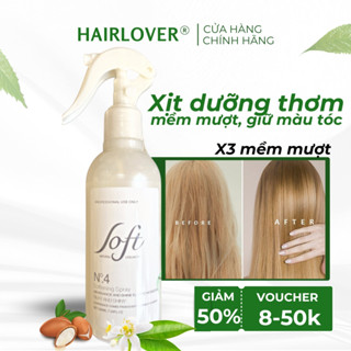  Xịt dưỡng tóc Keratin phục hồi tóc mềm mượt hương nước hoa thơm lâu Soft 300ml chuẩn Salon 