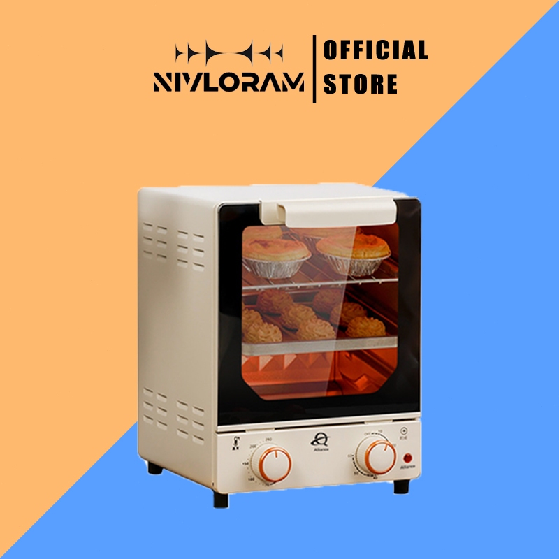 Lò nướng điện mini đứng 15L Công suất lớn 1500W 220V,lò nướng ba tầng vị trí nướng đa năng