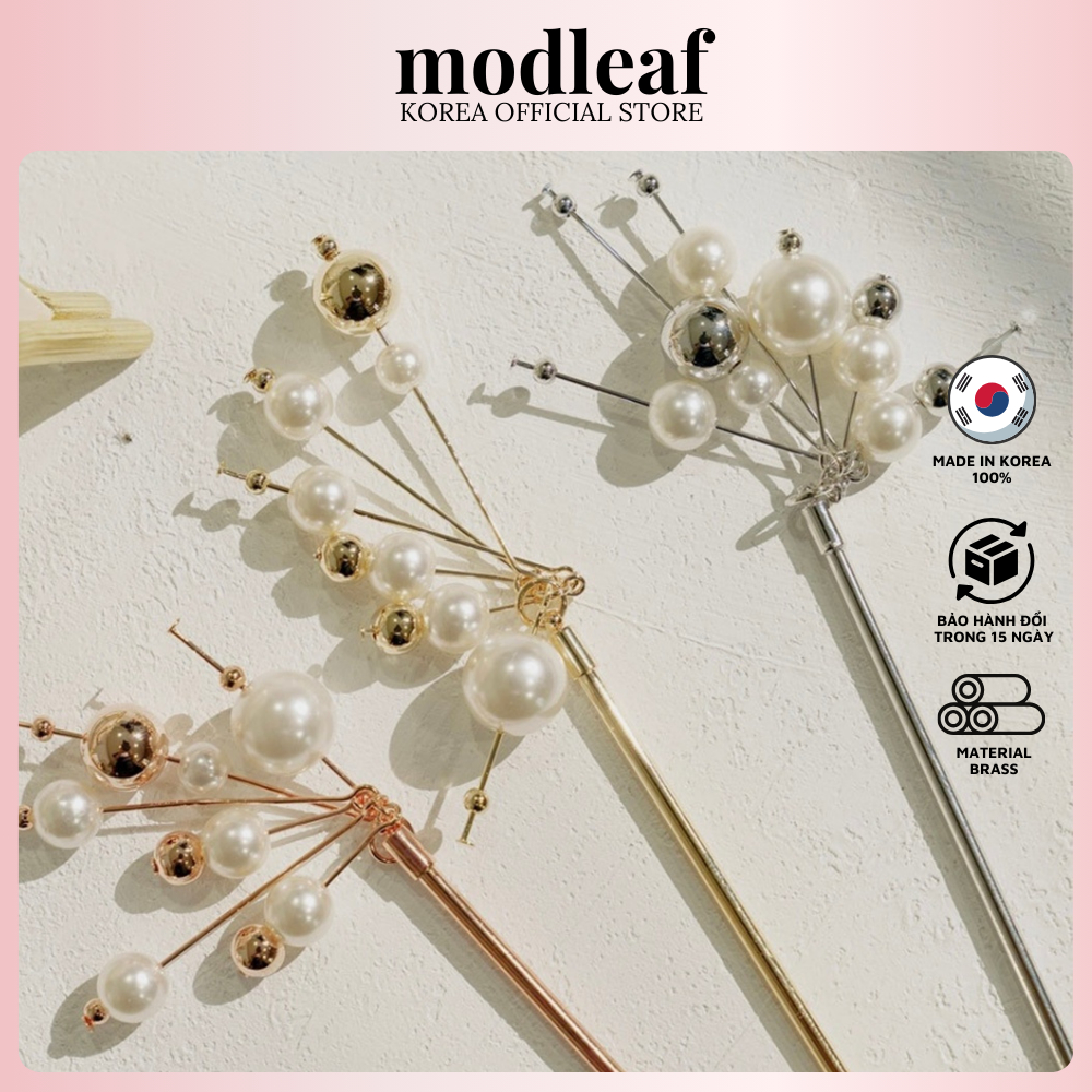 Trâm cài tóc dáng dài đính hạt Modleaf Charm stick Hàn Quốc