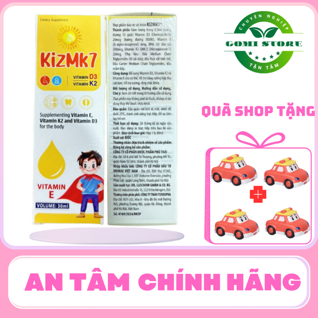 [CHÍNH HÃNG] KIZMK7 30ml siro ăn ngon cho bé, giúp trẻ hết biếng ăn tăng cân