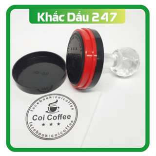 Khắc dấu logo in ly cán pha lê,  Con dấu Flash tròn đóng trên nhiều chất liệu