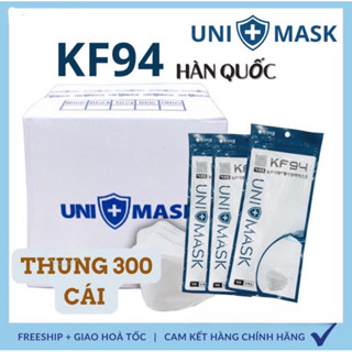 Thùng 300 Chiếc Khẩu trang 4 Lớp KF94 UNI MASK Chống Bụi Mịn Và Kháng Khuẩn Hàng Cao Cấp Hàn Quốc