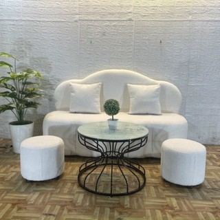 Ghế Sofa Hình Đám Mây Vải Lông Cừu, Sofa Băng Lười Thư Giãn