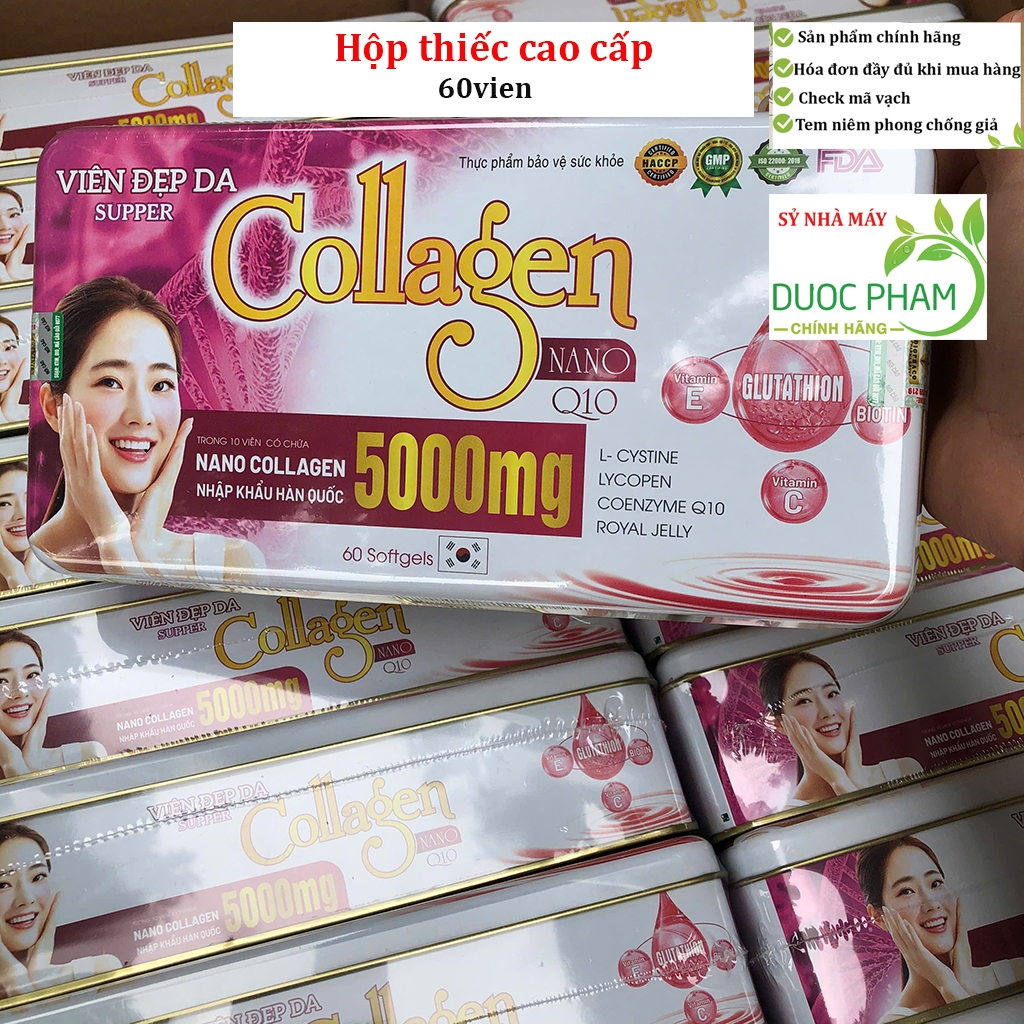 Viên uống Collagen Nano Q10 giúp đẹp da, căng da, mờ sạm, nám
