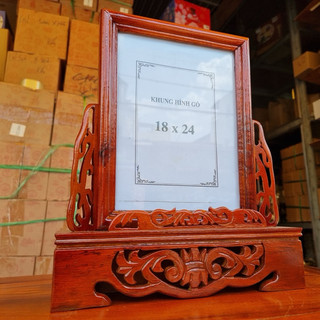 [Hàng Đẹp Giá Rẻ] Khung Hình Thờ 18x24 Gỗ Xà Cừ Màu Đỏ Hàng Bán Chạy Nhất
