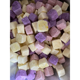 Sữa chua sấy thăng hoa mix trái cây dâu tây, nam việt quốc, xoài, đào vàng vị chua ngọt dịu bổ sung lợi khuẩn