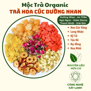  Trà hoa cúc dưỡng nhan 6 vị thảo mộc Mộc Trà Organic thanh lọc thải độc cơ thể mát gan trẻ hóa làn da 