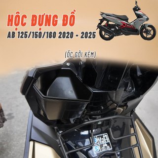 Hộc đựng đồ cho xe Air Blade 125/150/160 2020-2025 kèm theo ốc - Đen, Nâu Khói, Carbon - Phụ Kiện Phụ Tùng
