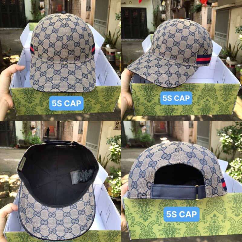 Mũ Nón Lưỡi Trai Nam Nữ Chữ G Viền Kẻ truyền thống.Dáng đẹp,Full hộp.