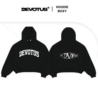 Áo khoác Hoodie TĐ form BOXY Local Brand Unisex Devotus Nỉ bông Cotton 350gsm - TYPO LOGO