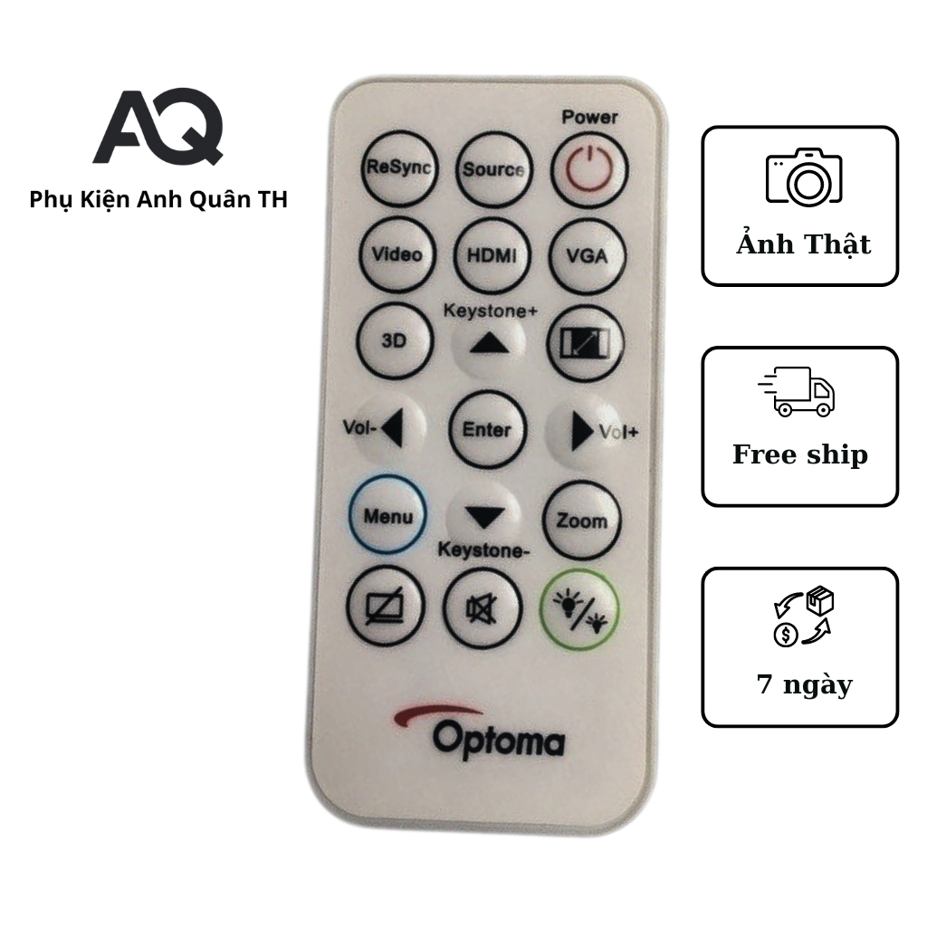 Điều khiển máy chiếu Optoma┃Remote máy chiếu Optoma