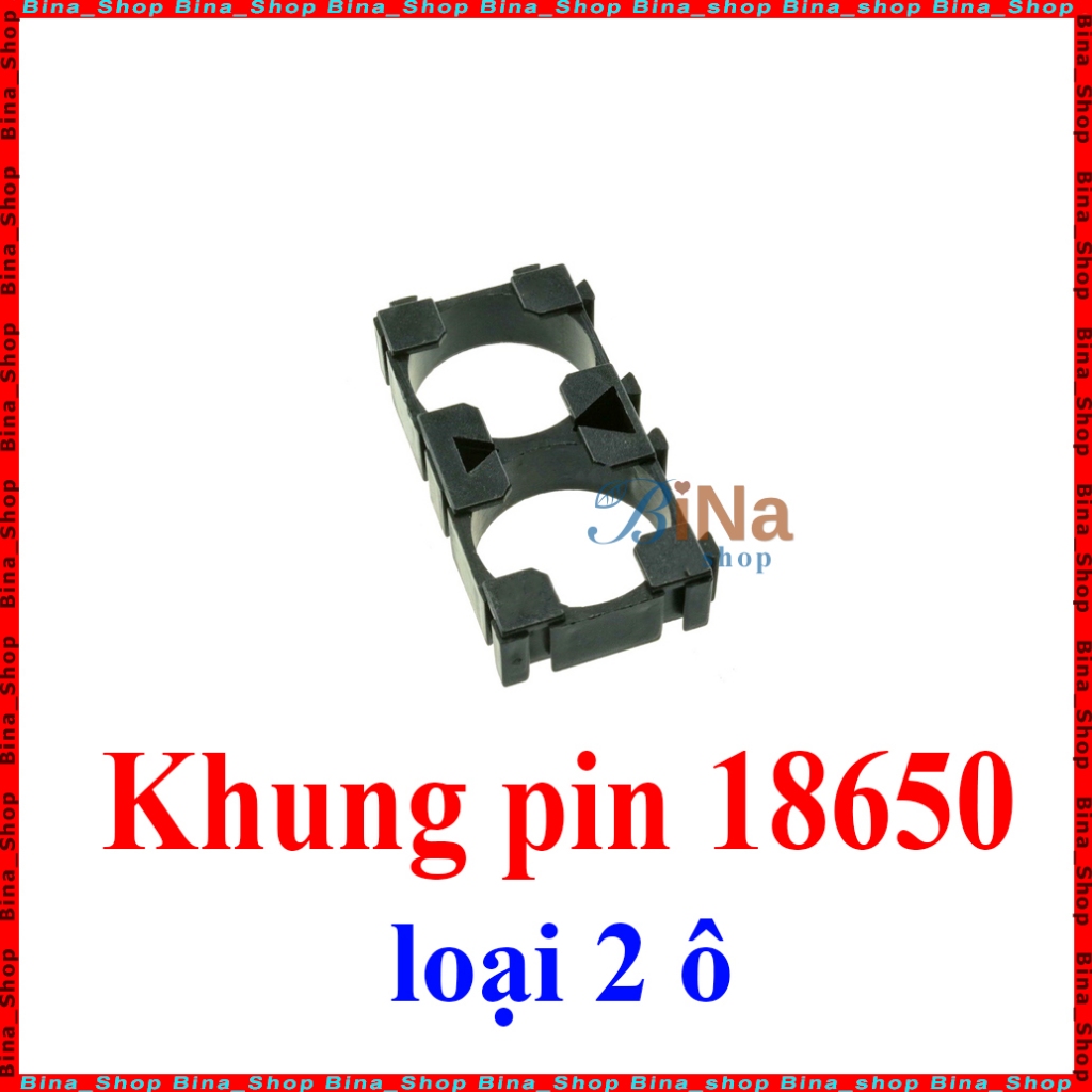 Khung gắn pin 18650 loại 2 cell Giá đỡ 2 cell pin 18650 2S 8.4v tiện dụng