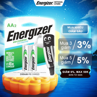 Pin sạc Energizer AA 2300mAh NH15E RP2 - Vỉ 2 viên - Hàng chính hãng