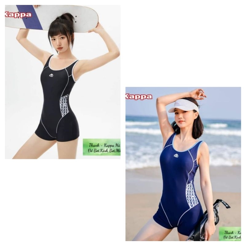 Bộ đồ bơi nữ quần đùi áo balo dáng sport cao cấp KAPPA kiểu dáng kín đáo phù hợp cho mọi lứa tuổi