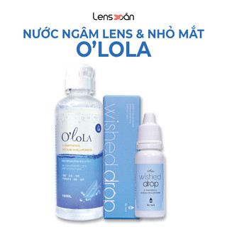  Ngâm lens OLOLA và nhỏ cấp ẩm WISHED DROP LENS XOẮN làm sạch cấp ẩm và chăm sóc mắt chính hãng 