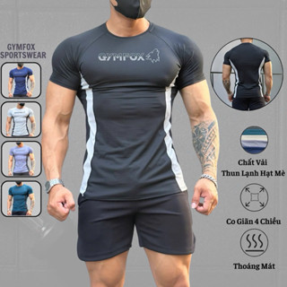 Áo Thun Thể Thao GymFox Phối Eo Chất Vải Thun Lạnh Lỗ Mè Thoáng Khí Form Body