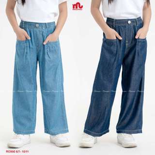 Quần suông ống rộng bé gái amity Riomio jean dài túi thẳng size từ 6/7-10/11 R5 RO950