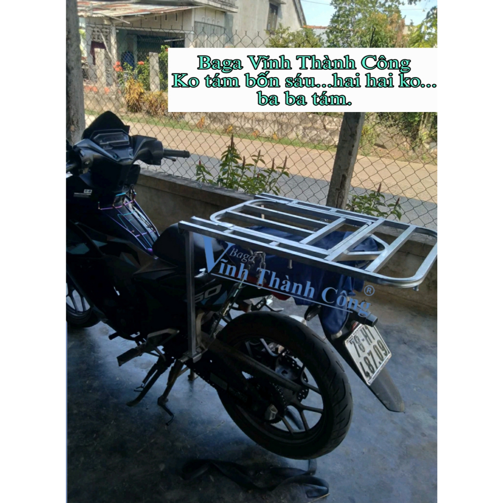 Baga chở hàng cho Vario, Winner X và Dream cao ( có nắp mở yên đổ xăng )