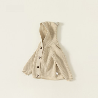 Áo len trẻ em có mũ Cardigan dệt kim bé trai bé gái phong cách hàn quốc QY82005