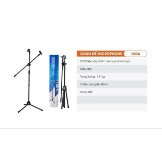 Chân đế micro đứng Boom Stand MS-017 (Đen)
