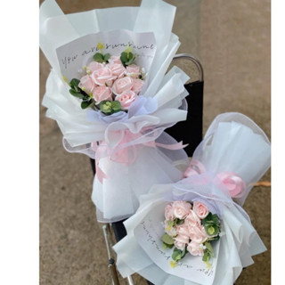 Hoa sáp bó 10 bông mjx lá như ảnh