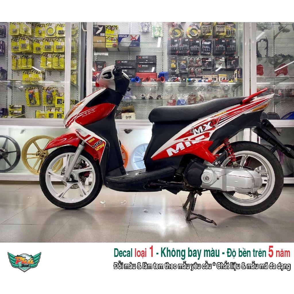 Tem rời xe Luvias Trắng đỏ (C)