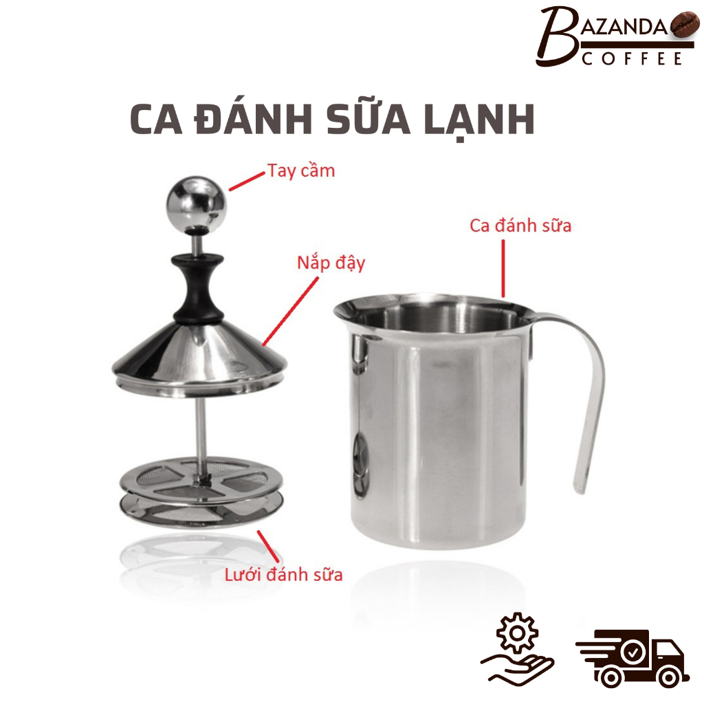 Ca đánh sữa lạnh Inox 400ML