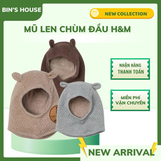 Mũ len chùm đầu H&M sz 0-4y