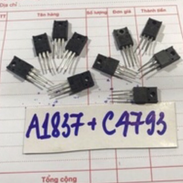 5   đôi   Transistor   công   suất   A1837+   C 4793