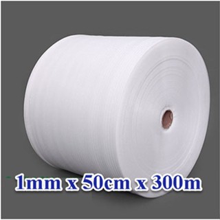 Cuộn Mút Xốp Pe Foam Dày 1mm Cao 50cm Dài 300m, Xốp Gói Hàng