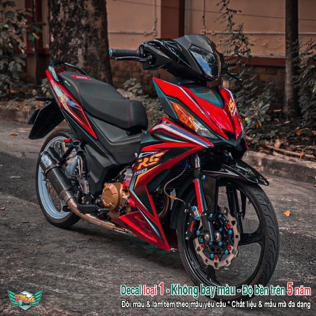 Tem rời xe Winner Rs đỏ đen Racing (C)