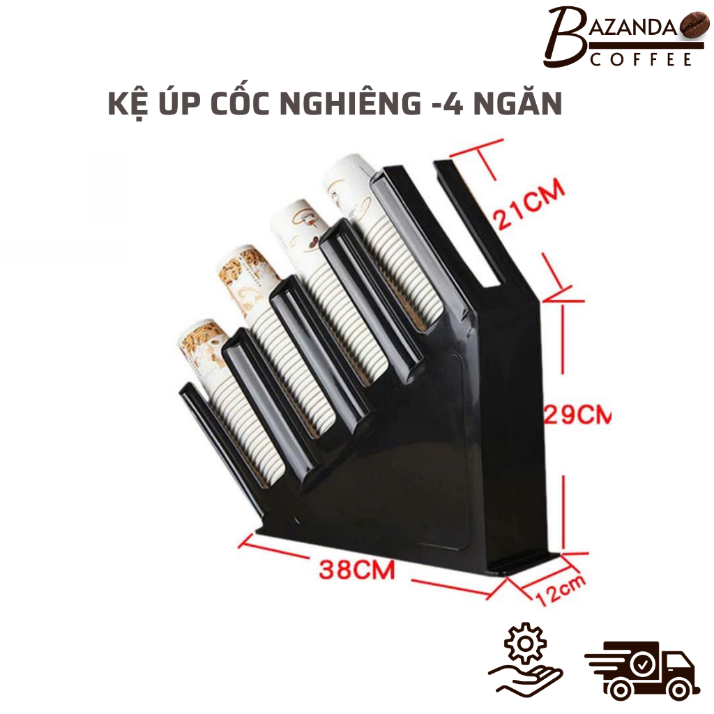 KỆ ÚP CỐC NGHIÊNG - 4 NGĂN
