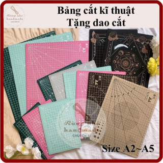  Bảng cắt kỹ thuật bảng cắt tự liền dày 3mm bền bỉ dẻo dai dùng lâu dài khổ A2 A3 A4 A5 kèm dao rọc Cutting Mat☘️ 
