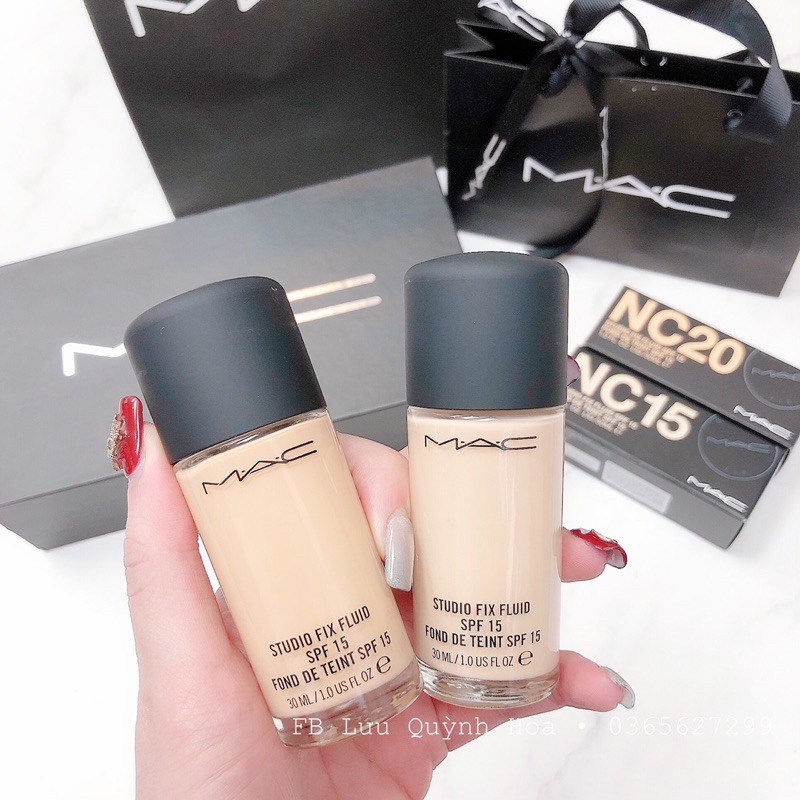 (Đủ bill) KEM NỀN MAC STUDIO FIX FLUID FOUNDATION SPF15