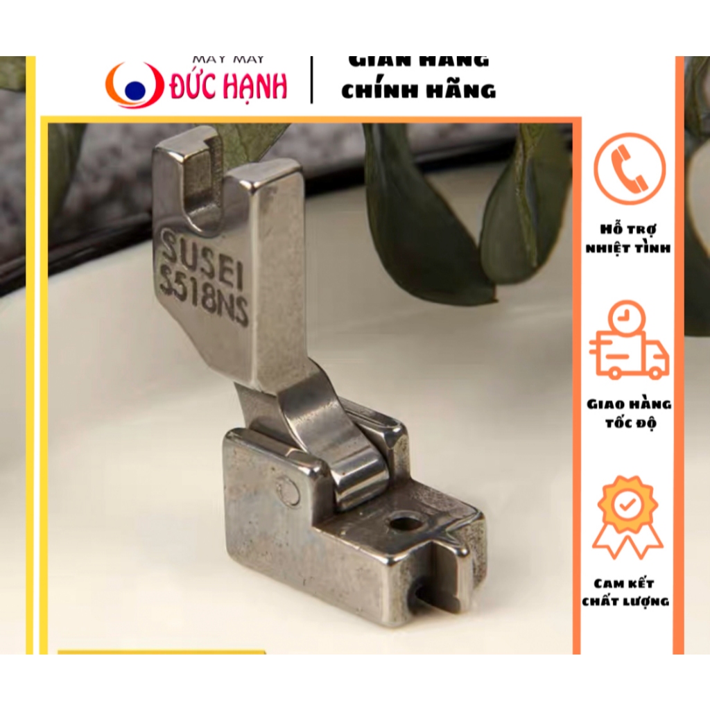 Chân vịt may dây kéo giọt nước S518N máy may 1 kim công nghiệp
