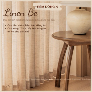 Rèm Cửa Linen Màu Be Cao Cấp Hàng Loại 1 - Decor Nhà Siêu Xinh (Nhiều Kích Thước)