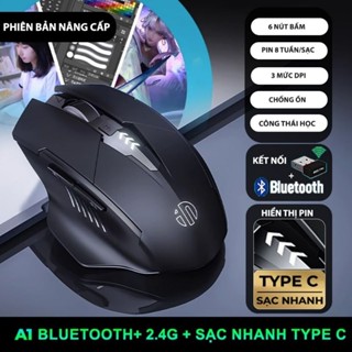Chuột Bluetooth không dây gaming sạc pin TEKKIN INPHIC A1 BH 12 tháng dành cho game thủ chuyên nghiệp