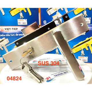 [chính hãng] Khoá tay gạt Cửa ĐI inox SUS 304 cao cấp Việt Tiệp 04824 - Bảo hành 3 năm