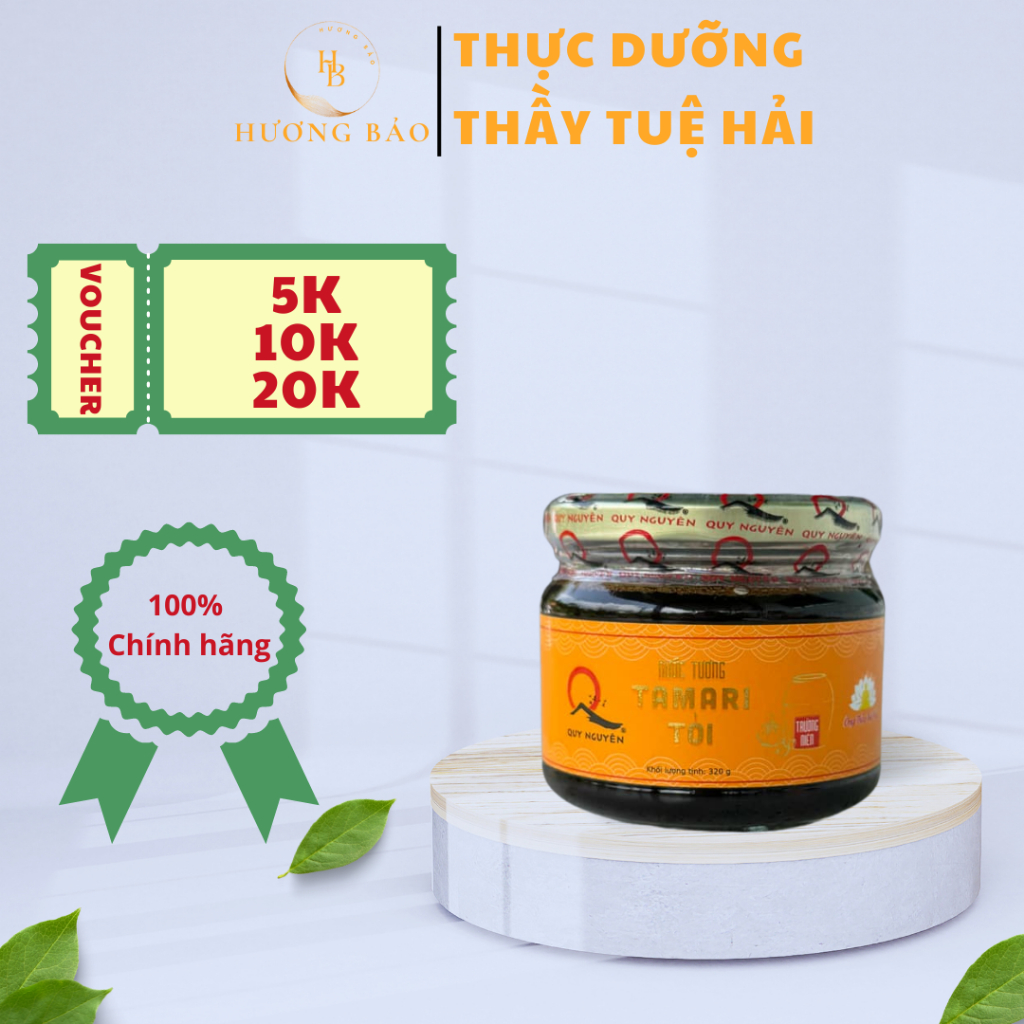Nước tương Tamari Tỏi Quy Nguyên – Hủ 320gr