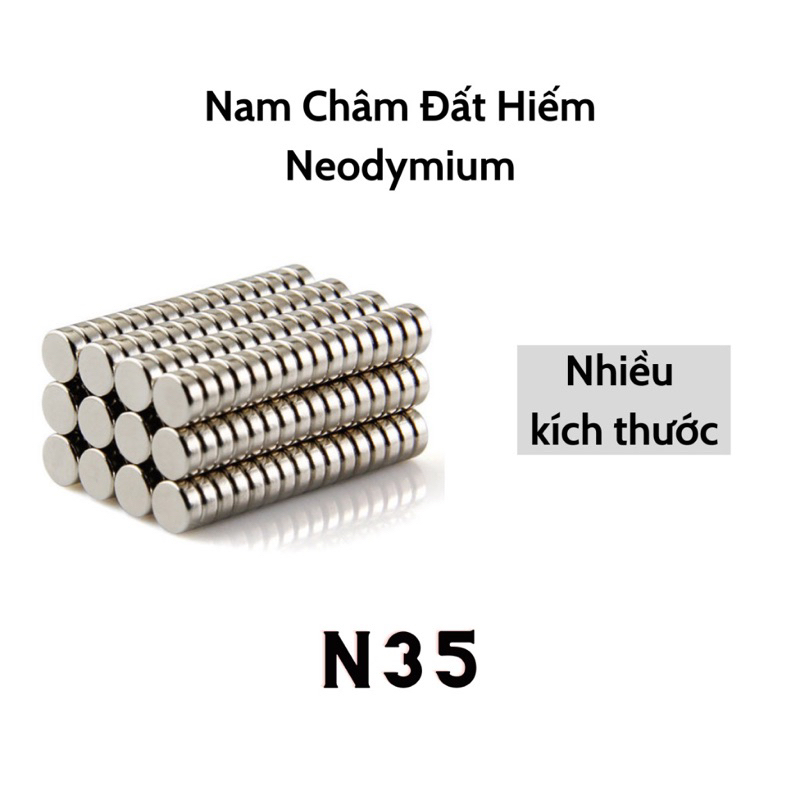 (10 viên) Nam châm trắng. Kích thước 2x1mm, 2x2mm, 2x3mm, 2x5mm, 1x2mm, 3x1mm, 3x2mm, 3x3mm, 4x2mm, 5x1mm, 5x2mm