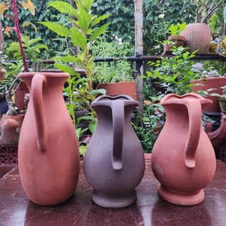  Chậu đất nung - chậu dáng bình rót sữa có LỖ ĐÁY 