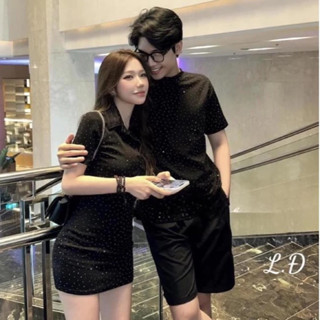 Set bộ thun đính đá form body hot trend (xám, trắng, đen)