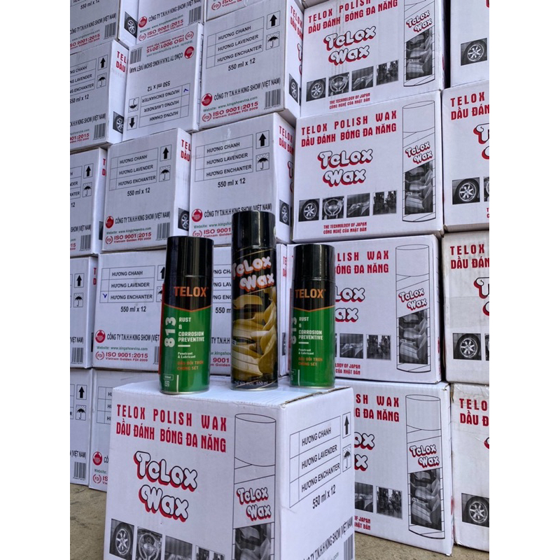 Thùng 12 chai xịt bóng Telox