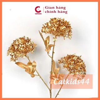  Cành tú cầu lan hồ điệp rẻ quạt đồng dài 90 cm trang trí Tết cắm bình đào đông trang trí set tài lộc siêu đẹp 