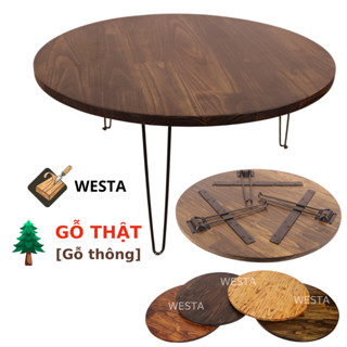 [Hạt dẻ] Bàn tròn, bàn bệt, bàn trà, bàn sofa, bàn học gấp gọn, bàn thấp, bàn xếp gọn WESTA