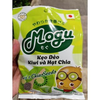 Kẹo Dẻo Mogu Vị Kiwi Hạt Chia thương hiệu Nhật Bản EIKODO gói 100g