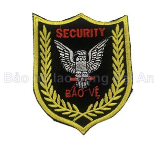 Logo bảo vệ, logo Security thêu sẵn may lên áo