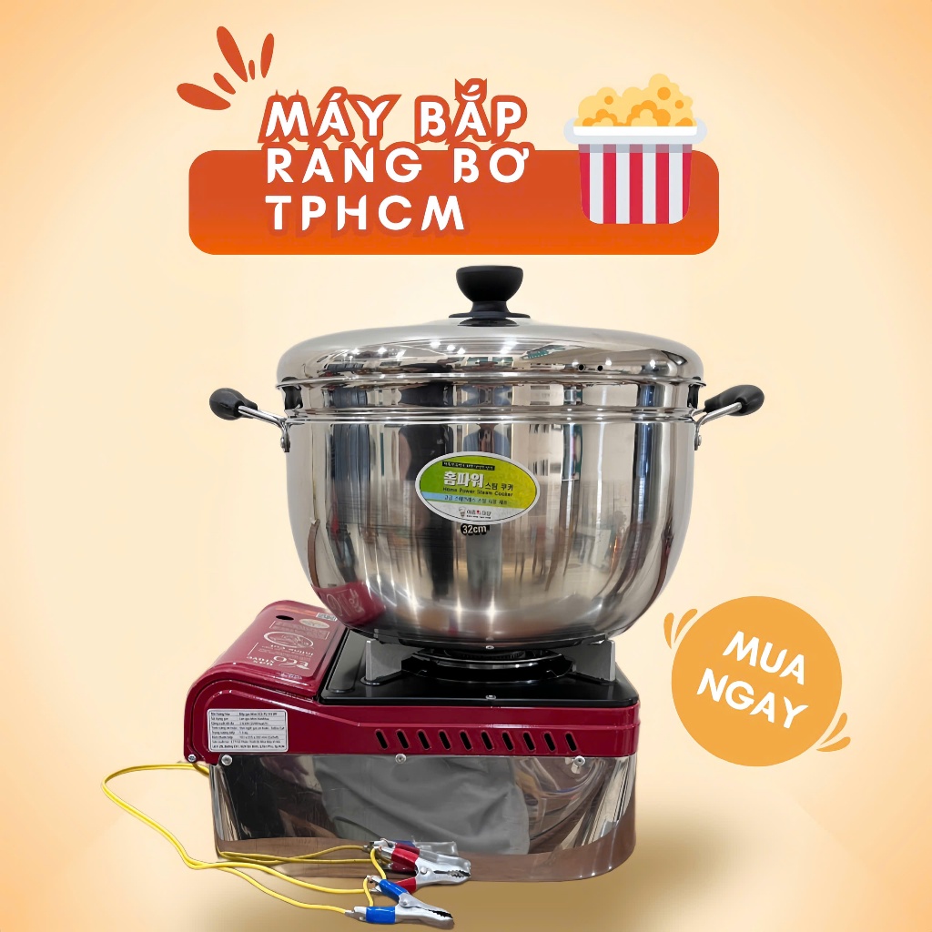 Máy làm bắp rang bơ 32cm (Nồi 3 Đáy)