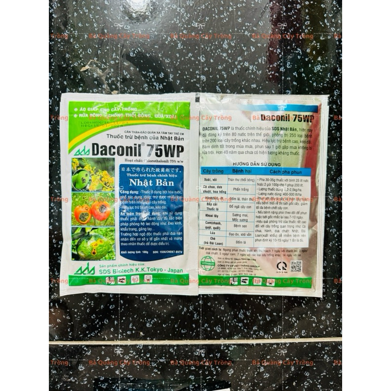 Daconil 75WP Nhật Bản 100g - Trị đốm lá, thán thư, chống đổ ngã cây con