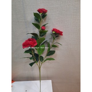 Hoa Lụa - Cành Hoa Trà Giả - Cao 50cm